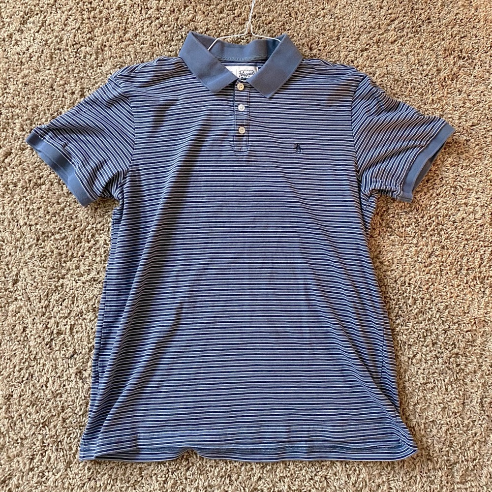 Striped polo button up